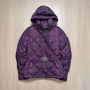 Burberry Purple Quilted Puffer Jacket